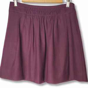 J. Crew Wool Blend Sidewalk Skirt Burgundy Size 2